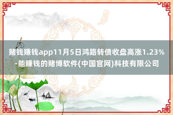 赌钱赚钱app11月5日鸿路转债收盘高涨1.23%-能赚钱的赌博软件(中国官网)科技有限公司