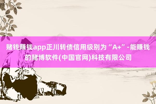 赌钱赚钱app正川转债信用级别为“A+”-能赚钱的赌博软件(中国官网)科技有限公司