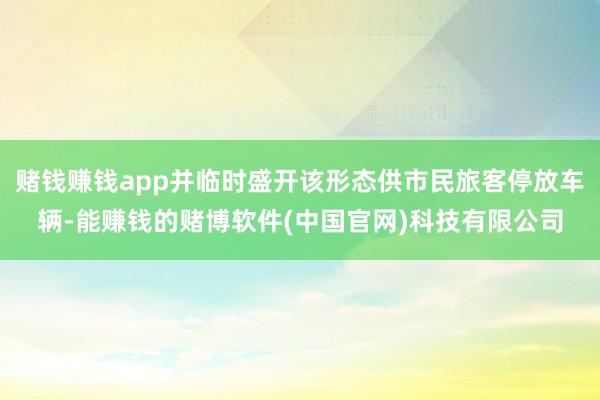 赌钱赚钱app并临时盛开该形态供市民旅客停放车辆-能赚钱的赌博软件(中国官网)科技有限公司