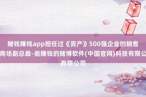 赌钱赚钱app担任过《资产》500强企业的销售和商场副总裁-能赚钱的赌博软件(中国官网)科技有限公司