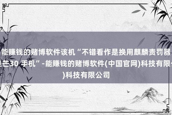 能赚钱的赌博软件该机“不错看作是换用麒麟责罚器的麦芒30 手机”-能赚钱的赌博软件(中国官网)科技有限公司