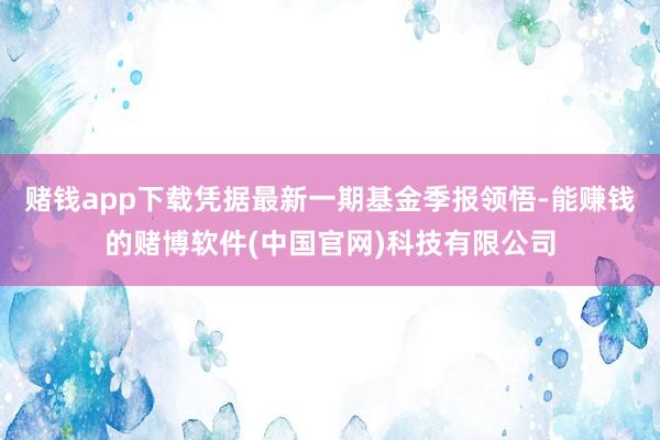 赌钱app下载凭据最新一期基金季报领悟-能赚钱的赌博软件(中国官网)科技有限公司
