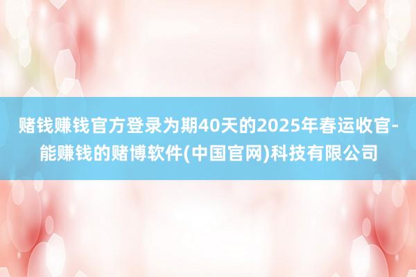 赌钱赚钱官方登录为期40天的2025年春运收官-能赚钱的赌博软件(中国官网)科技有限公司