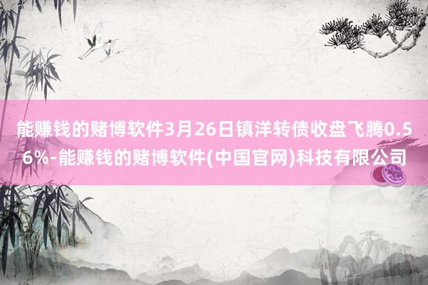 能赚钱的赌博软件3月26日镇洋转债收盘飞腾0.56%-能赚钱的赌博软件(中国官网)科技有限公司