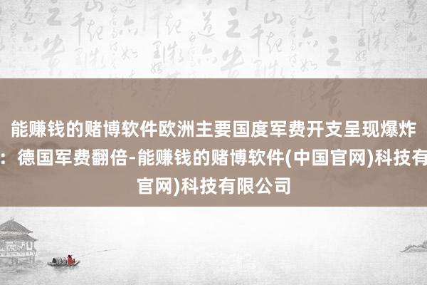 能赚钱的赌博软件欧洲主要国度军费开支呈现爆炸式增长：德国军费翻倍-能赚钱的赌博软件(中国官网)科技有限公司