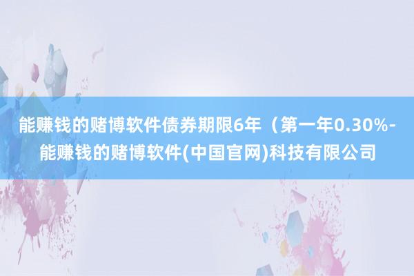 能赚钱的赌博软件债券期限6年（第一年0.30%-能赚钱的赌博软件(中国官网)科技有限公司