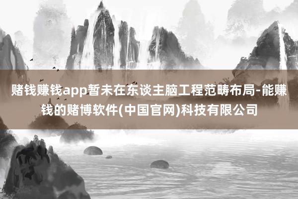 赌钱赚钱app暂未在东谈主脑工程范畴布局-能赚钱的赌博软件(中国官网)科技有限公司